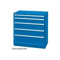 Lista International Lista 40-1/4"W Drawer Cabinet, 5 Drawer, 51 Compart - Classic Blue, Master Keyed XSHS0900-0503CBMA